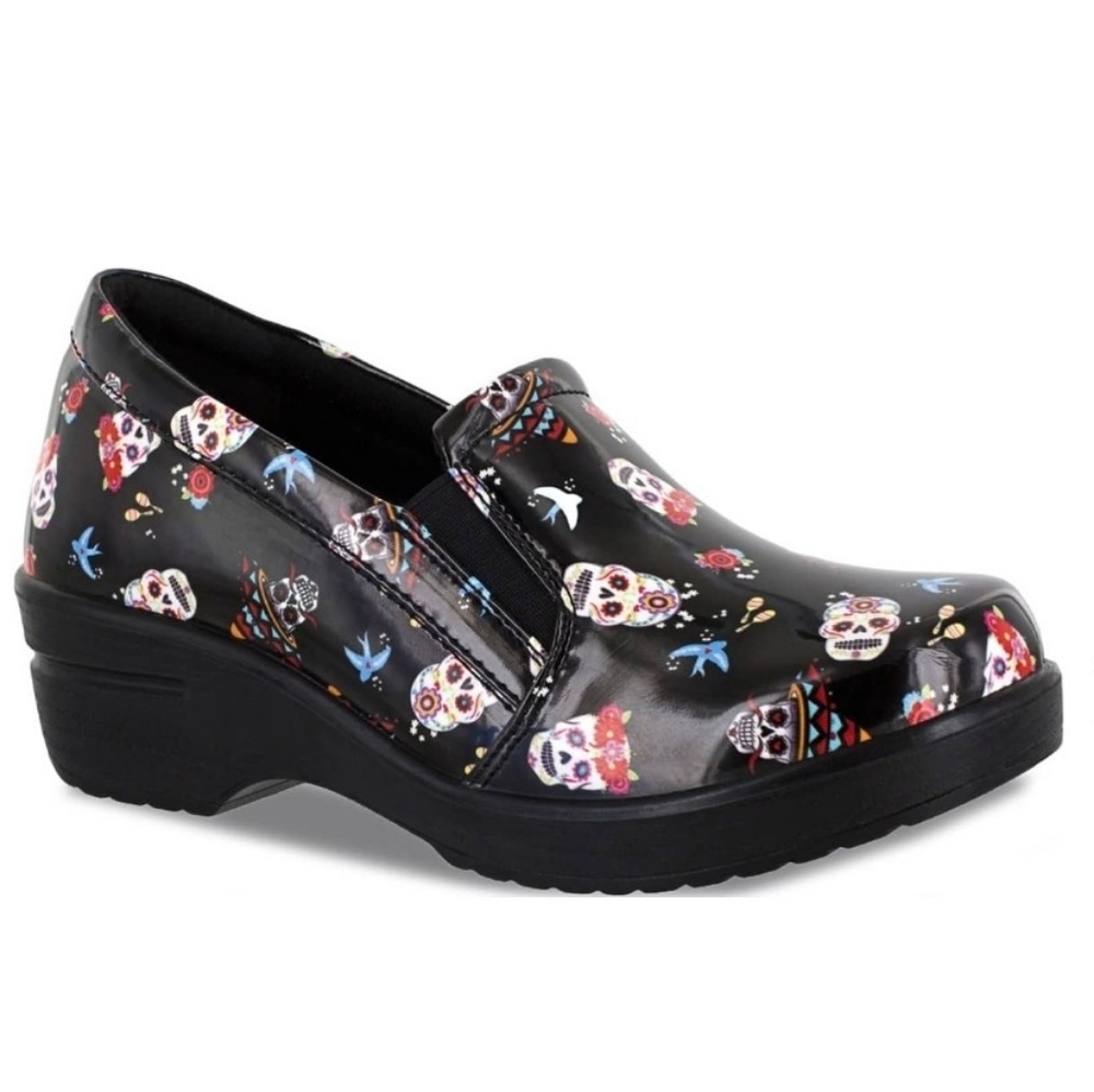 EASY WORKS Leeza Festive Skull Clogs - Picture 5 of 14